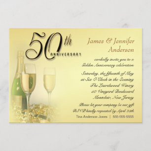 Einladungen zur 50. goldenen Hochzeit