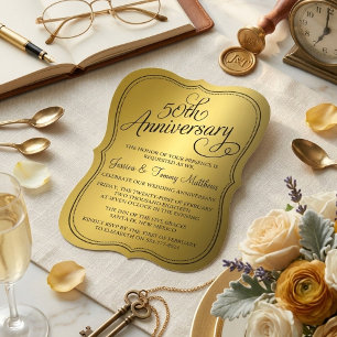 Einladungen zur 50. goldenen Hochzeit