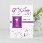 Einladungen zur 60. Geburtstagspartei - mit Monogr (Stehend Vorderseite)