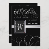 Einladungen zur 60. Geburtstagspartei - mit Monogr (Vorne/Hinten)
