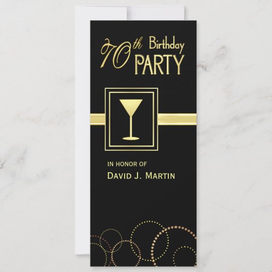Einladungen zur 70. Geburtstagspartei (Vorderseite)