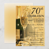 Einladungen zur 70. Geburtstagsparty (Vorne/Hinten)