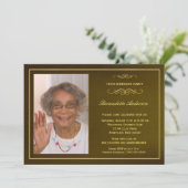 Einladungen zur 75. Geburtstagspartei - mit Foto (Stehend Vorderseite)