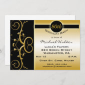 Einladungen zur 80. Geburtstagspartei (Vorne/Hinten)