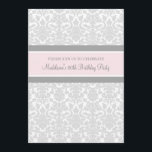 Einladungen zur 80. Geburtstagsparty von Gray Dama<br><div class="desc">Individuelle 80. Geburtstagsparty Einladungen in eleganten hellpastellfarbenen rosa,  grauen und weißen klassischen Blumenmotiven Vintagen Muster. Fügen Sie Ihren Namen und Ihre Party-Details für eine einzigartige und stilvolle Geburtstagsfeier-Einladung hinzu.</div>