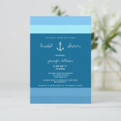 Einladungen zur Anchor Nautical Bridal (Stehend Vorderseite)