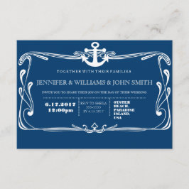 Einladungen zur Anchor Navy Blue Hochzeit in Urlau