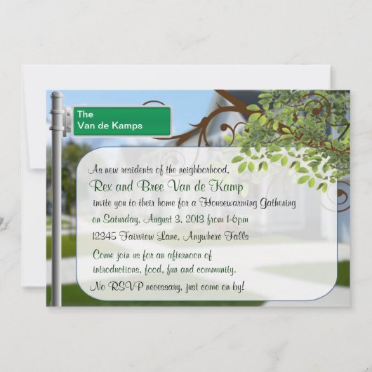 Einladungen zur Ansammlung von Eigenheimen (Vorderseite)