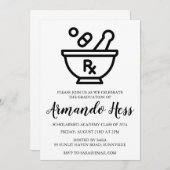 Einladungen zur Apothekengraduierung (Vorne/Hinten)