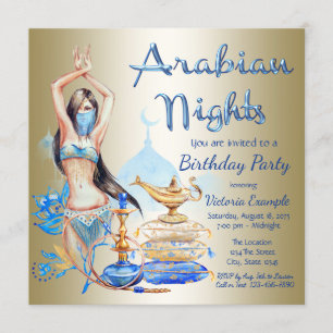 Einladungen zur Arabian Nights-Geburtstagsfeier