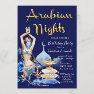 Einladungen zur Arabian Nights-Geburtstagsfeier