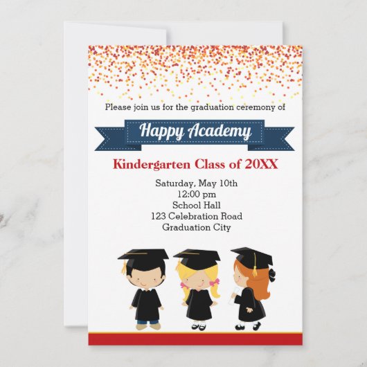 Einladungen zur Ausbildung - Niedlicher Kindergart (Vorderseite)