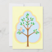 Einladungen zur Babydusche der Vogelfamilie (Rückseite)