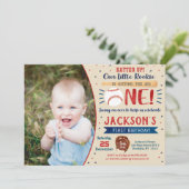 Einladungen zur Baseball Ersten Geburtstagspartei (Stehend Vorderseite)