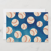 Einladungen zur Baseball Ersten Geburtstagspartei (Rückseite)