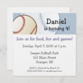 Einladungen zur Baseball-Geburtstagspartei - 5.25" (Vorne/Hinten)