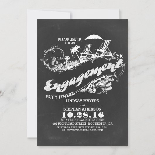 Einladungen zur Beachvolleyball-Party (Vorderseite)