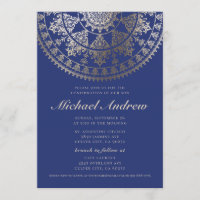 Einladungen zur Bestätigung | Gold Foil Mandala