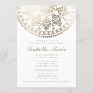 Einladungen zur Bestätigung   Gold Foil Mandala
