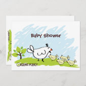 Einladungen zur Bio Kinderschuhdusche (Vorne/Hinten)