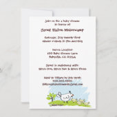 Einladungen zur Bio Kinderschuhdusche (Rückseite)