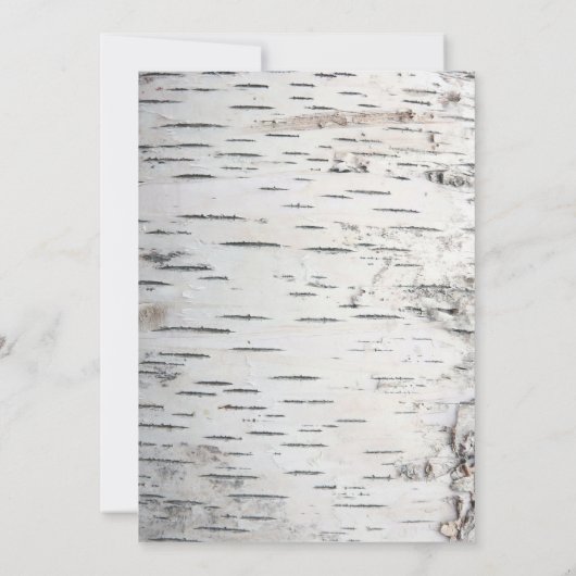 Einladungen zur Birch Tree Bark-Engagement-Partei (Rückseite)