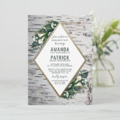 Einladungen zur Birch Tree Woodland Engagement Par (Stehend Vorderseite)