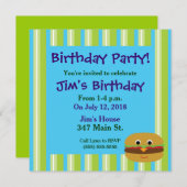 Einladungen zur Birthday Party (Vorne/Hinten)