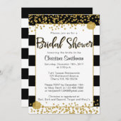 Einladungen zur Black and Gold Bridal Dusche (Vorne/Hinten)