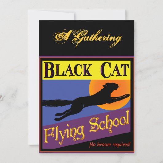Einladungen zur Black Cat Flying School (Vorderseite)