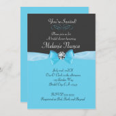 Einladungen zur Black Wedding Bridal Dusche (Vorne/Hinten)