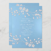 Einladungen zur Blauen Brautdusche aus der Blauen (Vorne/Hinten)