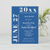 Einladungen zur Blauen und Weißen Graduation (Stehend Vorderseite)