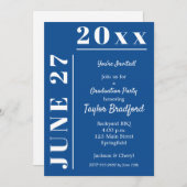 Einladungen zur Blauen und Weißen Graduation (Vorne/Hinten)