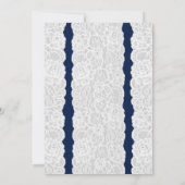 Einladungen zur Blue & White Lace Wedding PROBE (Rückseite)