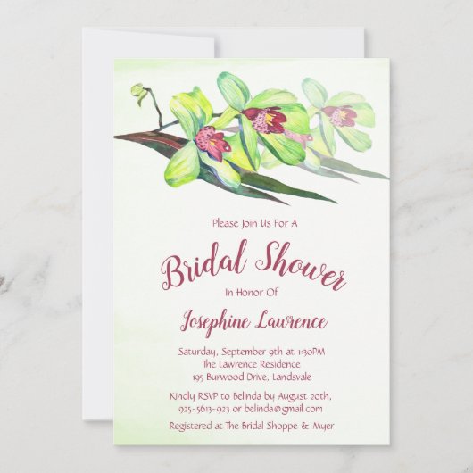 Einladungen zur Blumendusche (Vorderseite)