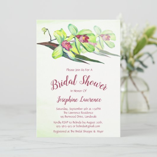 Einladungen zur Blumendusche (Stehend Vorderseite)