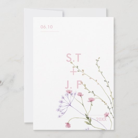 Einladungen zur Blumenhochzeit (Rückseite)