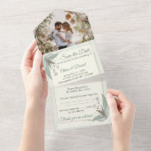 Einladungen zur Blumenhochzeit - Save the Date Fot (Abreißen)