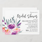 Einladungen zur Blumenwasser-Bridal-Dusche (Vorne/Hinten)