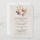 Einladungen zur Bohemischen Bouquet-Graduation (Rückseite)