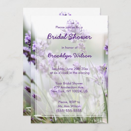 Einladungen zur Bohemischen Brautdusche (Vorne/Hinten)