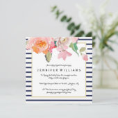 Einladungen zur Brauchdusche mit Blumenstreifen (Stehend Vorderseite)