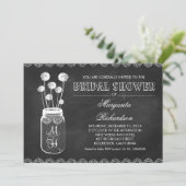 Einladungen zur Bridal-Dusche aus Khalkboard-Mason (Stehend Vorderseite)