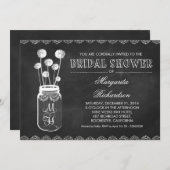 Einladungen zur Bridal-Dusche aus Khalkboard-Mason (Vorne/Hinten)
