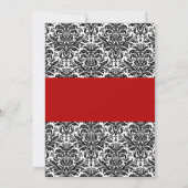 Einladungen zur Bridal-Dusche in Schwarz und Rot D (Rückseite)