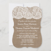 Einladungen zur Burlap & Lace Wedding Collection (Vorderseite)
