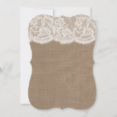 Einladungen zur Burlap & Lace Wedding Collection (Rückseite)