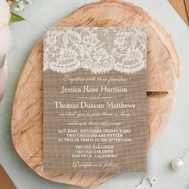 Einladungen zur Burlap & Lace Wedding Collection
