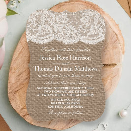 Einladungen zur Burlap & Lace Wedding Collection